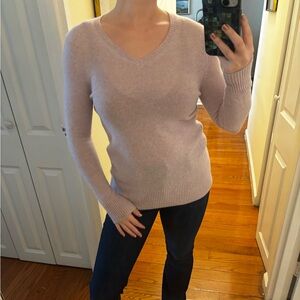Saks Fifth Avenue Lavender V-Neck Sweater